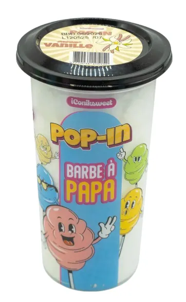 Pop-in barbe à papa vanille 12x60g