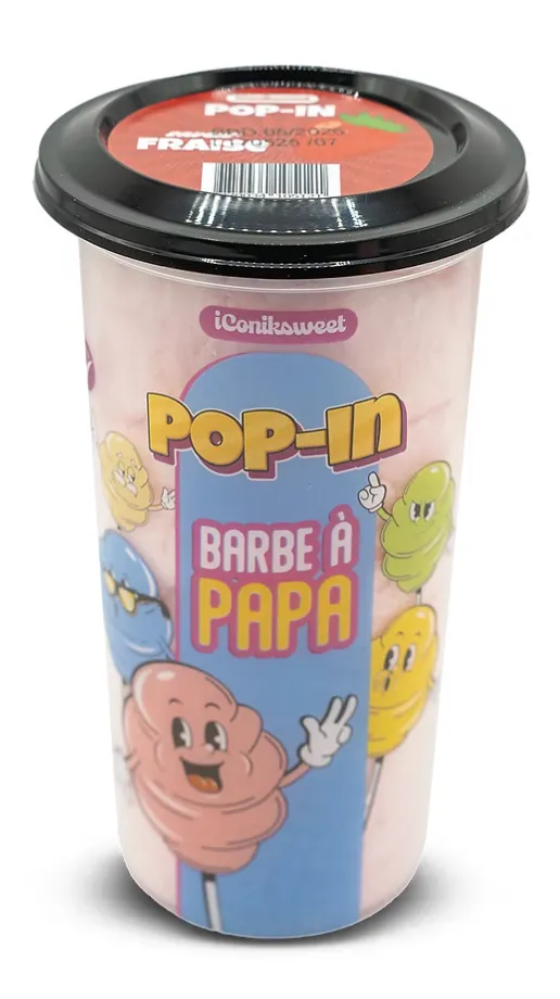 Pop-in barbe à papa fraise 12x60g