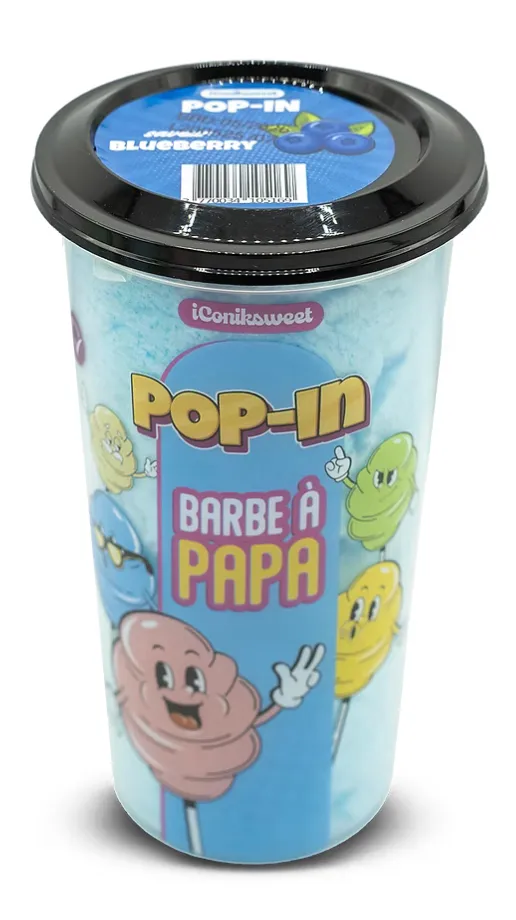 Pop-in barbe à papa myrtille 12x60g