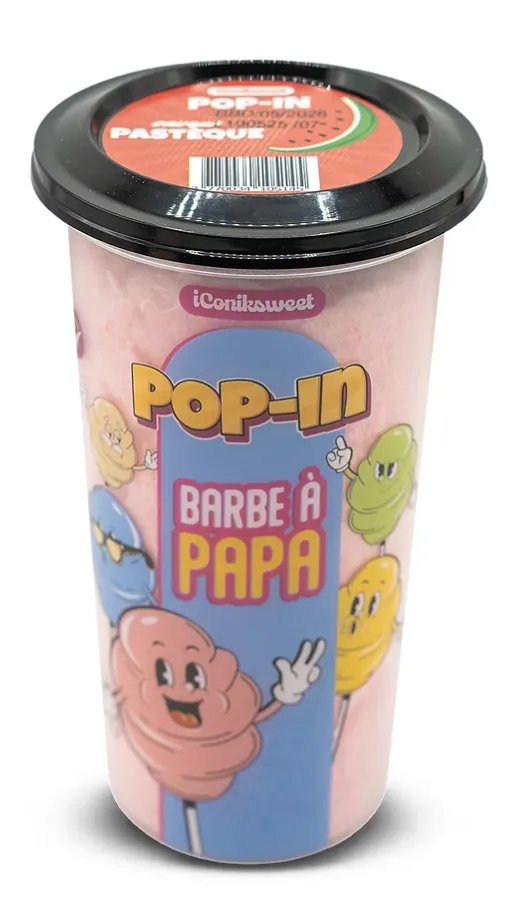 Pop-in barbe à papa pastèque 12x60g