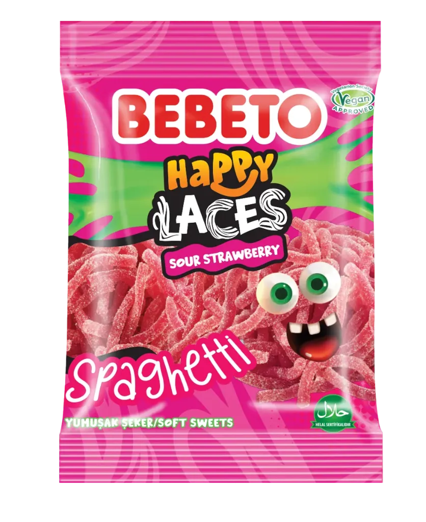 Bebeto sachet spaghetti fraise 12x80g