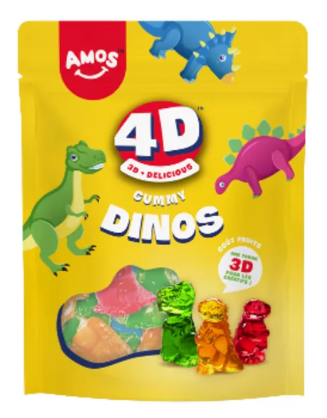 Amos 4D gummy dinos 12x120g