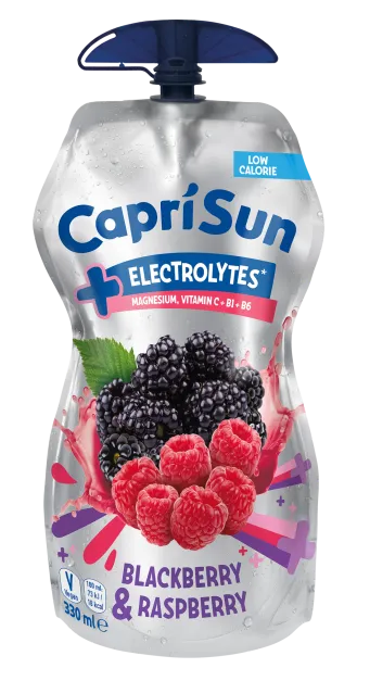 Capri sun + electrolytes blackberry & raspberry 15x33cl