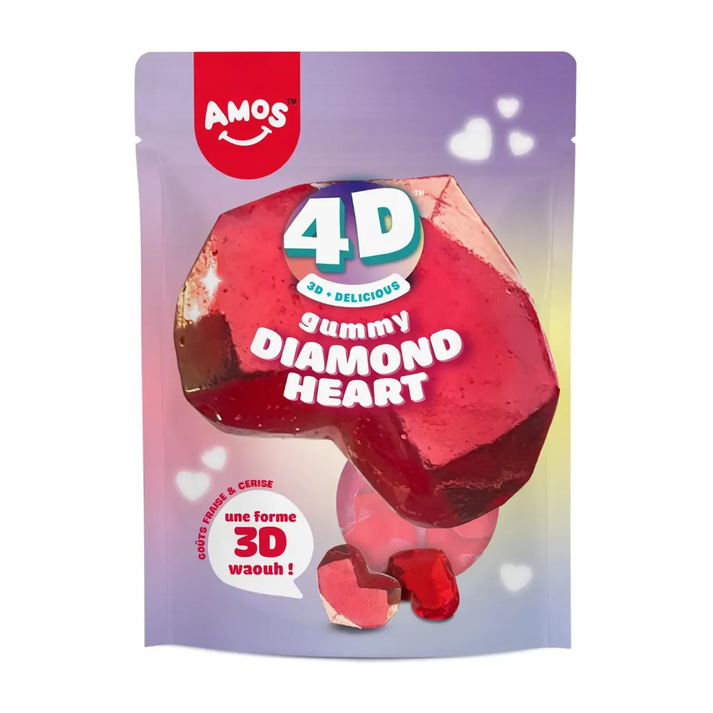 Amos gummy Coeur Fraise 12x120g