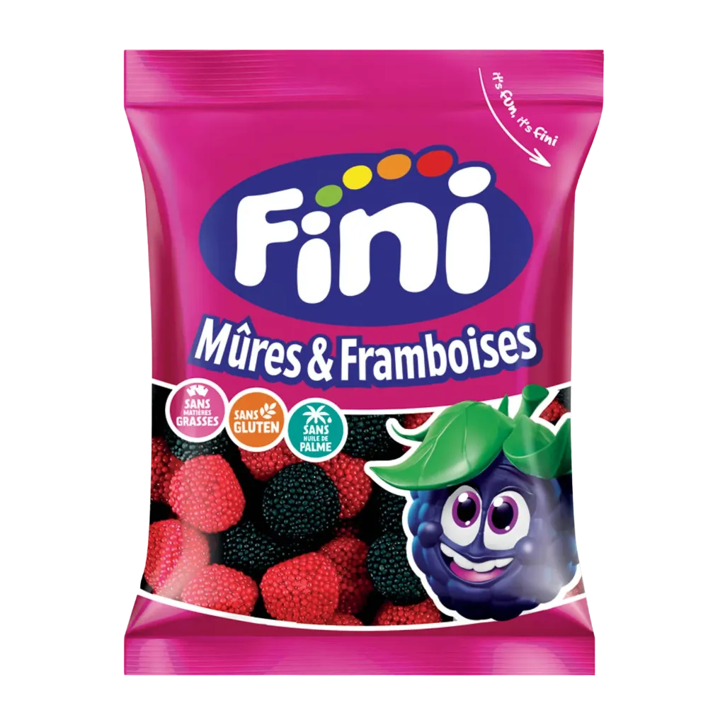 Fini sachet mûres & framboises 12x90g