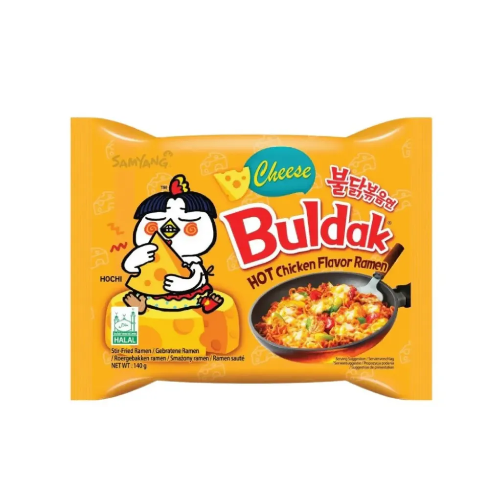 Nouilles Buldak Sachet Cheese 5x140g