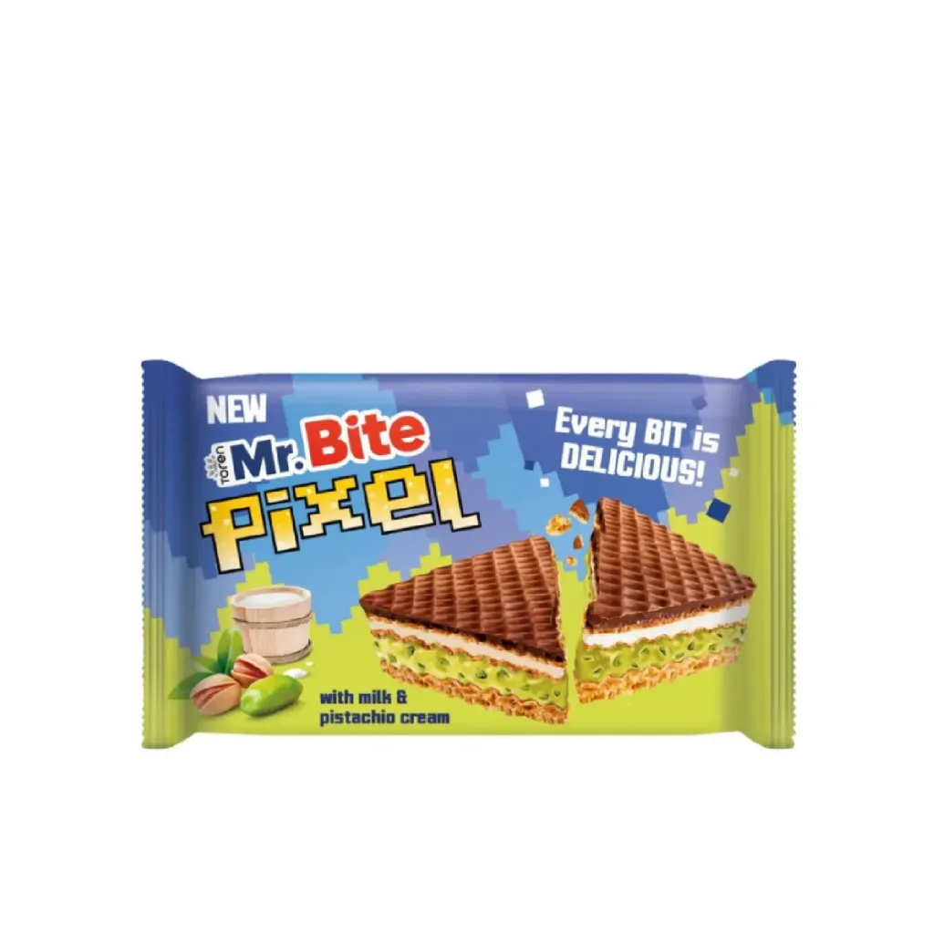 Mr Bite Pixel pistache gaufrette 10x10g