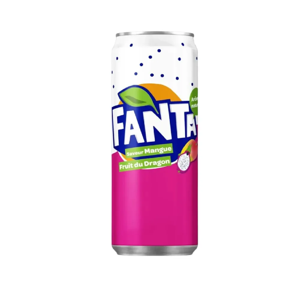 Fanta mangue fruit du dragon 24x33cl