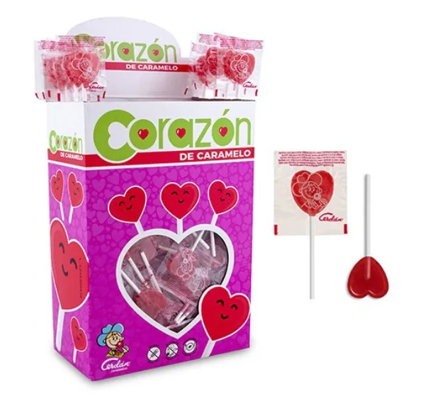Sucettes corazon de caramelo 200 unités