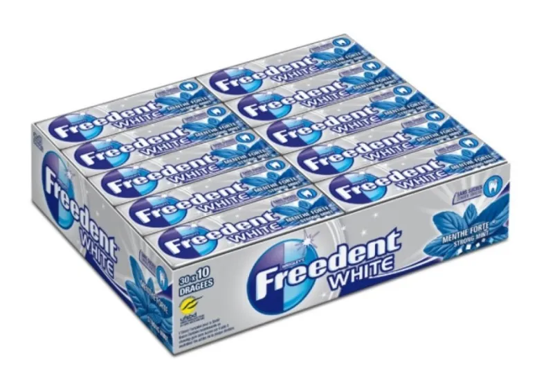 Freedent white menthe forte 30x14g