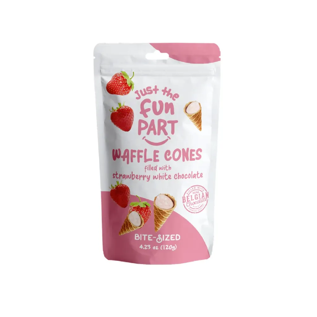 Waffle cones fraise chocolat au lait 6x120g