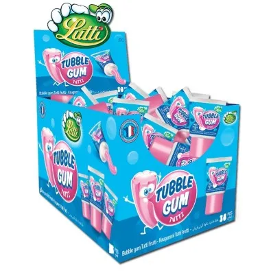 Lutti tubble gum tutti frutti 36x35g