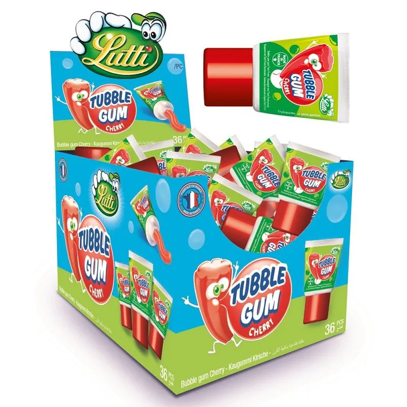 Lutti tubble gum cerise 36x35g