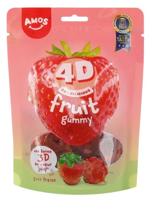 Amos 4D fruit gummy fraise 12x120g