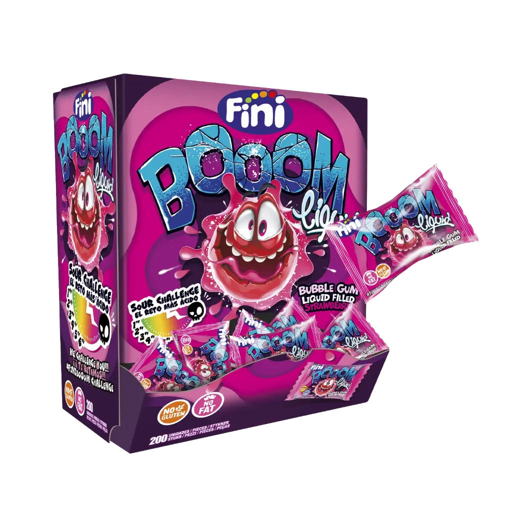 Fini Boom gum Strawberry Liquide 200x5g