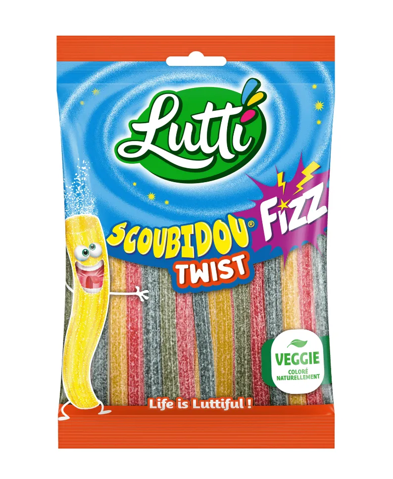 Lutti scoubidou fizz twist 18x100g