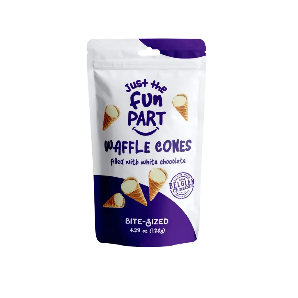 Waffle cones chocolat blanc 6x120g
