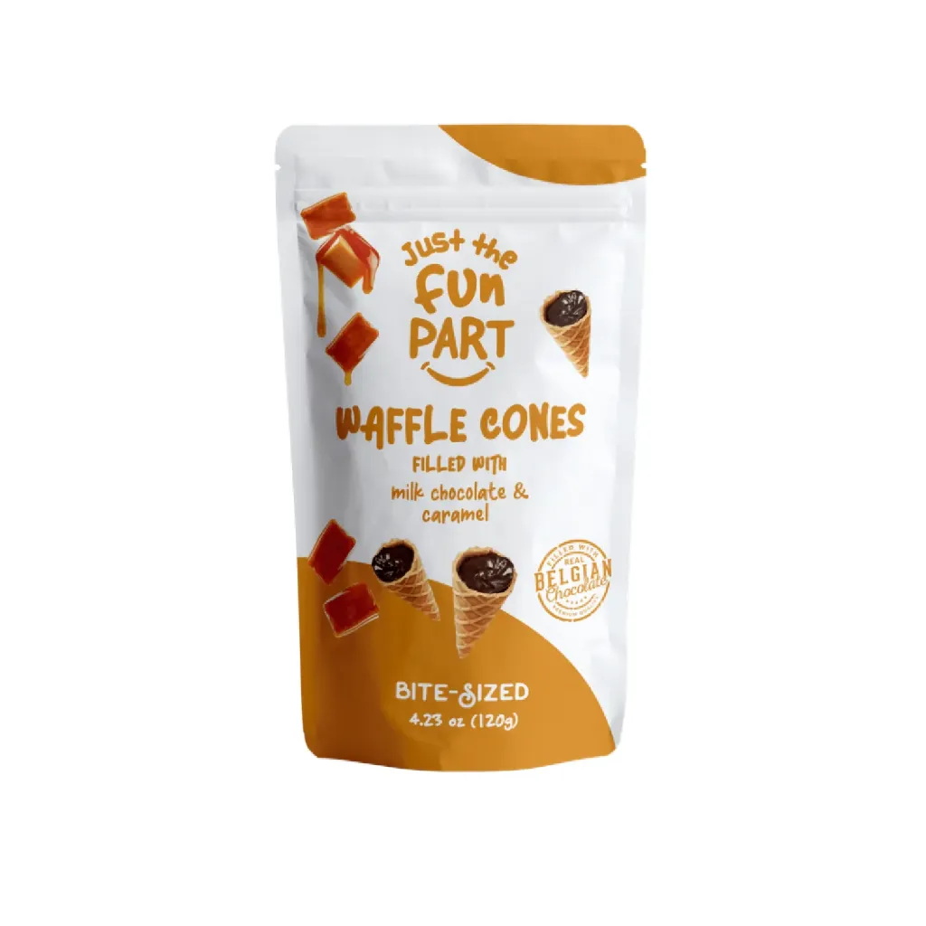Waffle cones chocolat au lait caramel 6x120g