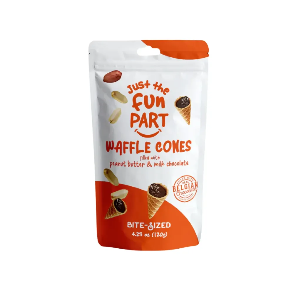 Waffle cones beurre de cacahuète chocolat au lait 6x120g